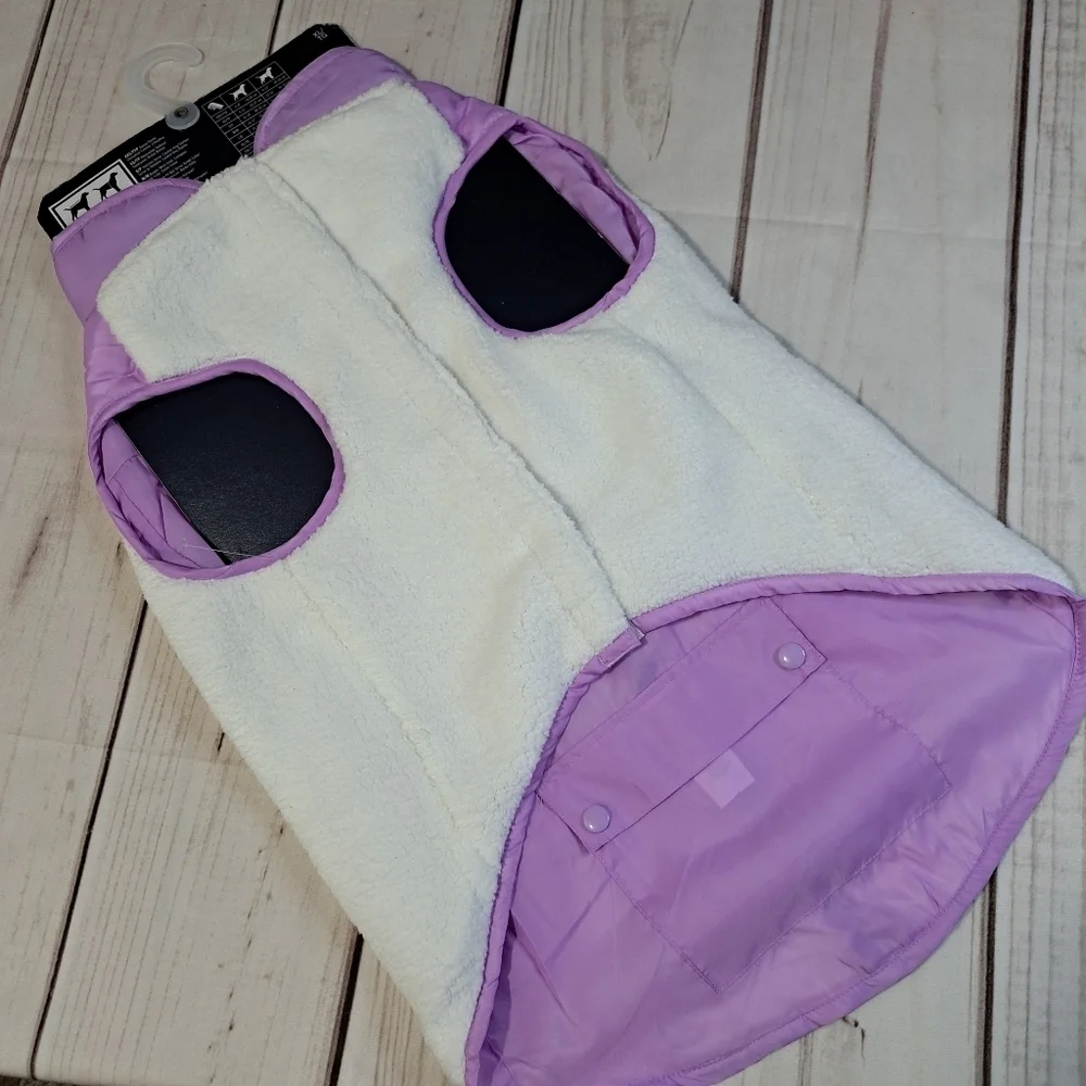 Nautica Pet XL Reversable Light Purple Lined Sherpa Dog Jacket